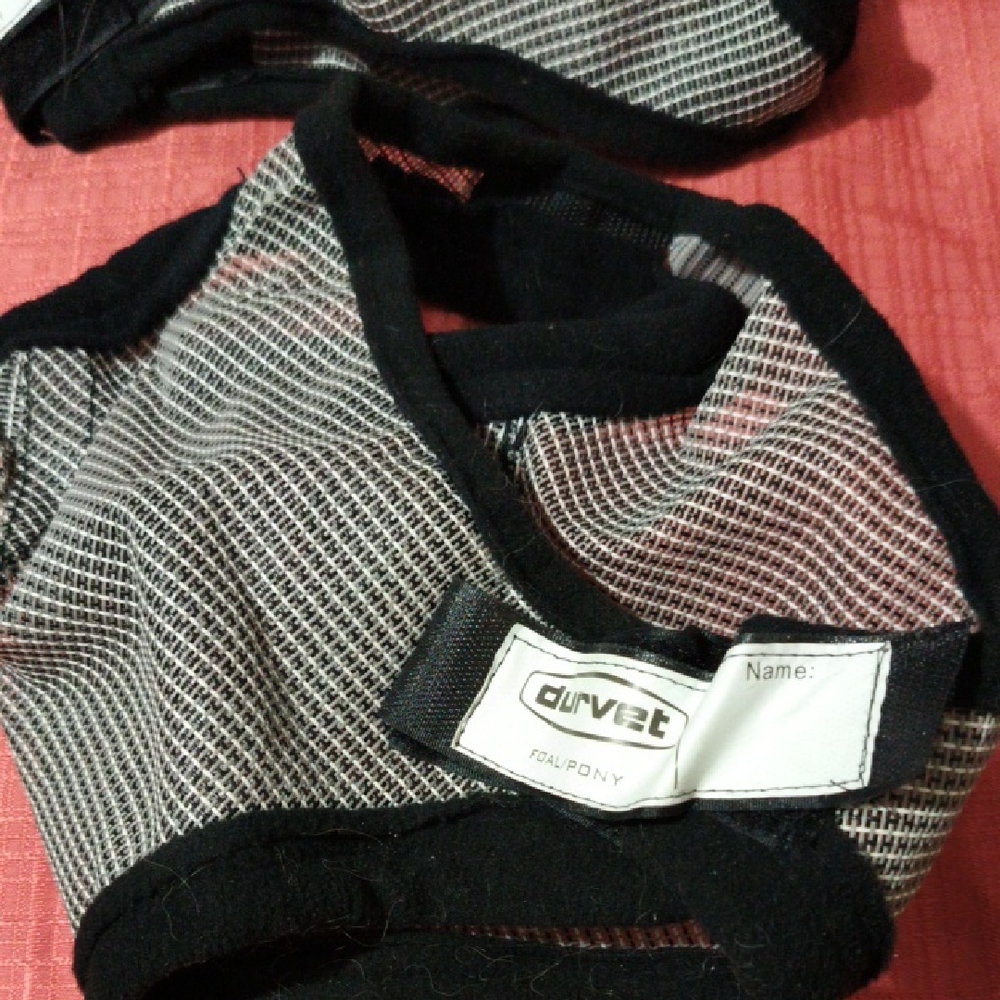 Durvet Black and White Mesh Horse Mask